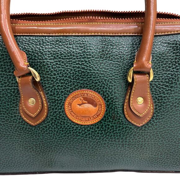 Dooney & Bourke All Weather Pebble Leather Vintage Satchel Handbag Classic - Picture 4 of 15
